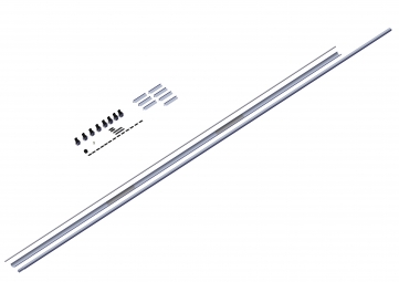 Kit d’essieu, 7,5 cm avec barre faîtière pour remorques (9,5-11 m) (B1-102556 & B2-102547)
