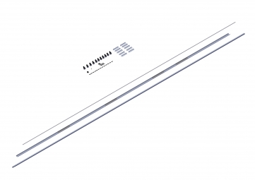 Kit d’essieu, 7,5 cm avec barre faîtière pour remorques 15-16 m (B1-102559 & B2-102550)