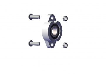 Bearing, 3/4” (2 cm) Flanged Axle Bearing with boltSerial No.uts