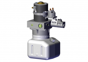 Bloc de pompe, pompe hydraulique 12V avec collecteur et 1 valve et réservoir compact
